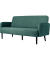 3-Sitzer Sofa LISBOA grün schwarz Stoff