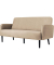 3-Sitzer Sofa LISBOA elfenbein schwarz Stoff