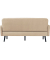 3-Sitzer Sofa LISBOA elfenbein schwarz Stoff