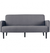 3-Sitzer Sofa LISBOA grau schwarz Stoff