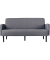 3-Sitzer Sofa LISBOA grau schwarz Stoff