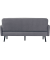 3-Sitzer Sofa LISBOA grau schwarz Stoff
