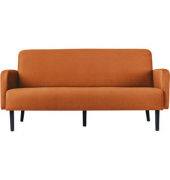 3-Sitzer Sofa LISBOA braun schwarz Stoff