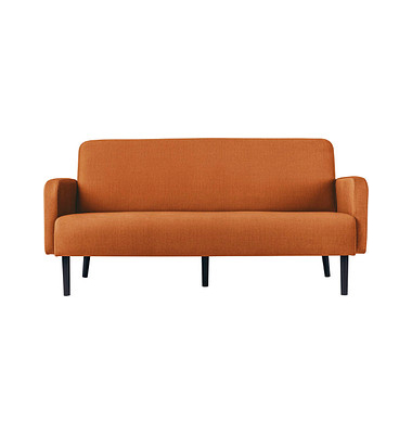 3-Sitzer Sofa LISBOA braun schwarz Stoff