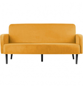 3-Sitzer Sofa LISBOA safran schwarz Stoff