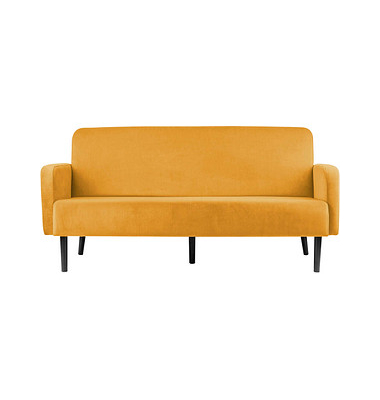 3-Sitzer Sofa LISBOA safran schwarz Stoff