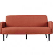 3-Sitzer Sofa LISBOA rost schwarz Stoff