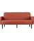 3-Sitzer Sofa LISBOA rost schwarz Stoff