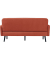 3-Sitzer Sofa LISBOA rost schwarz Stoff