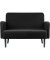 2-Sitzer Sofa LISBOA schwarz schwarz Stoff