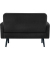 2-Sitzer Sofa LISBOA schwarz schwarz Stoff
