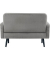 2-Sitzer Sofa LISBOA grau schwarz Stoff