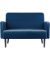 2-Sitzer Sofa LISBOA blau schwarz Stoff