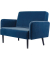 2-Sitzer Sofa LISBOA blau schwarz Stoff