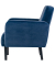 2-Sitzer Sofa LISBOA blau schwarz Stoff