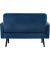 2-Sitzer Sofa LISBOA blau schwarz Stoff