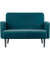 2-Sitzer Sofa LISBOA grün schwarz Stoff