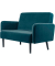 2-Sitzer Sofa LISBOA grün schwarz Stoff