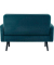 2-Sitzer Sofa LISBOA grün schwarz Stoff