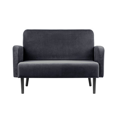 2-Sitzer Sofa LISBOA anthrazit schwarz Stoff
