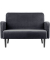 2-Sitzer Sofa LISBOA anthrazit schwarz Stoff