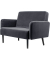 2-Sitzer Sofa LISBOA anthrazit schwarz Stoff