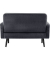 2-Sitzer Sofa LISBOA anthrazit schwarz Stoff