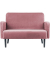 2-Sitzer Sofa LISBOA rosa schwarz Stoff