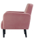 2-Sitzer Sofa LISBOA rosa schwarz Stoff