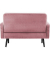 2-Sitzer Sofa LISBOA rosa schwarz Stoff