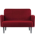 2-Sitzer Sofa LISBOA rot schwarz Stoff