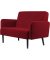 2-Sitzer Sofa LISBOA rot schwarz Stoff