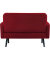 2-Sitzer Sofa LISBOA rot schwarz Stoff