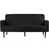 3-Sitzer Sofa LISBOA schwarz schwarz Stoff