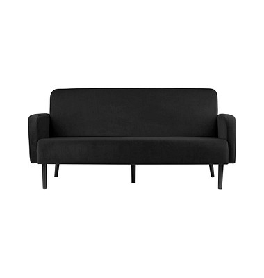 3-Sitzer Sofa LISBOA schwarz schwarz Stoff
