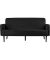 3-Sitzer Sofa LISBOA schwarz schwarz Stoff
