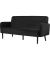 3-Sitzer Sofa LISBOA schwarz schwarz Stoff