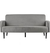 3-Sitzer Sofa LISBOA grau schwarz Stoff