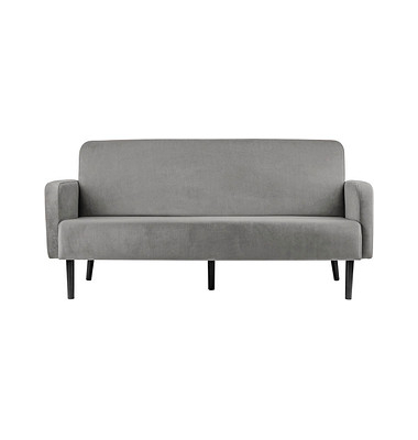 3-Sitzer Sofa LISBOA grau schwarz Stoff