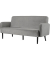 3-Sitzer Sofa LISBOA grau schwarz Stoff