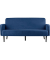 3-Sitzer Sofa LISBOA blau schwarz Stoff