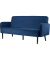 3-Sitzer Sofa LISBOA blau schwarz Stoff