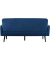3-Sitzer Sofa LISBOA blau schwarz Stoff