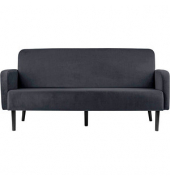 3-Sitzer Sofa LISBOA anthrazit schwarz Stoff
