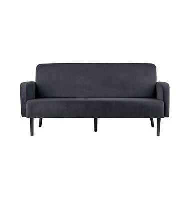 3-Sitzer Sofa LISBOA anthrazit schwarz Stoff