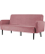 3-Sitzer Sofa LISBOA rosa schwarz Stoff
