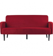 3-Sitzer Sofa LISBOA rot schwarz Stoff