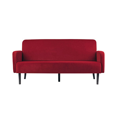 3-Sitzer Sofa LISBOA rot schwarz Stoff