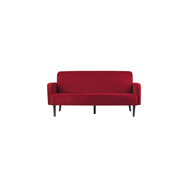 3660141954586 - 3-Sitzer Sofa LISBOA rot schwarz Stoff 1760 x 815 x 830 cm 1 St