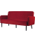 3-Sitzer Sofa LISBOA rot schwarz Stoff